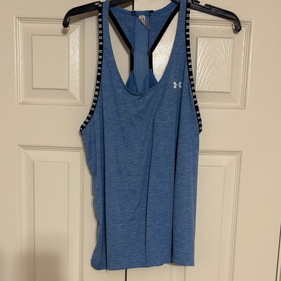 Under Armour Women's Heathered Blue Tank Top - Picture 1 of 2